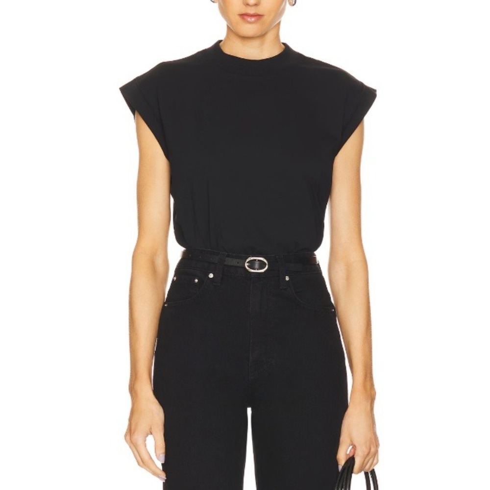 Anine Bing Women's Black Short Sleeve Caspen Tee Size S NWT
